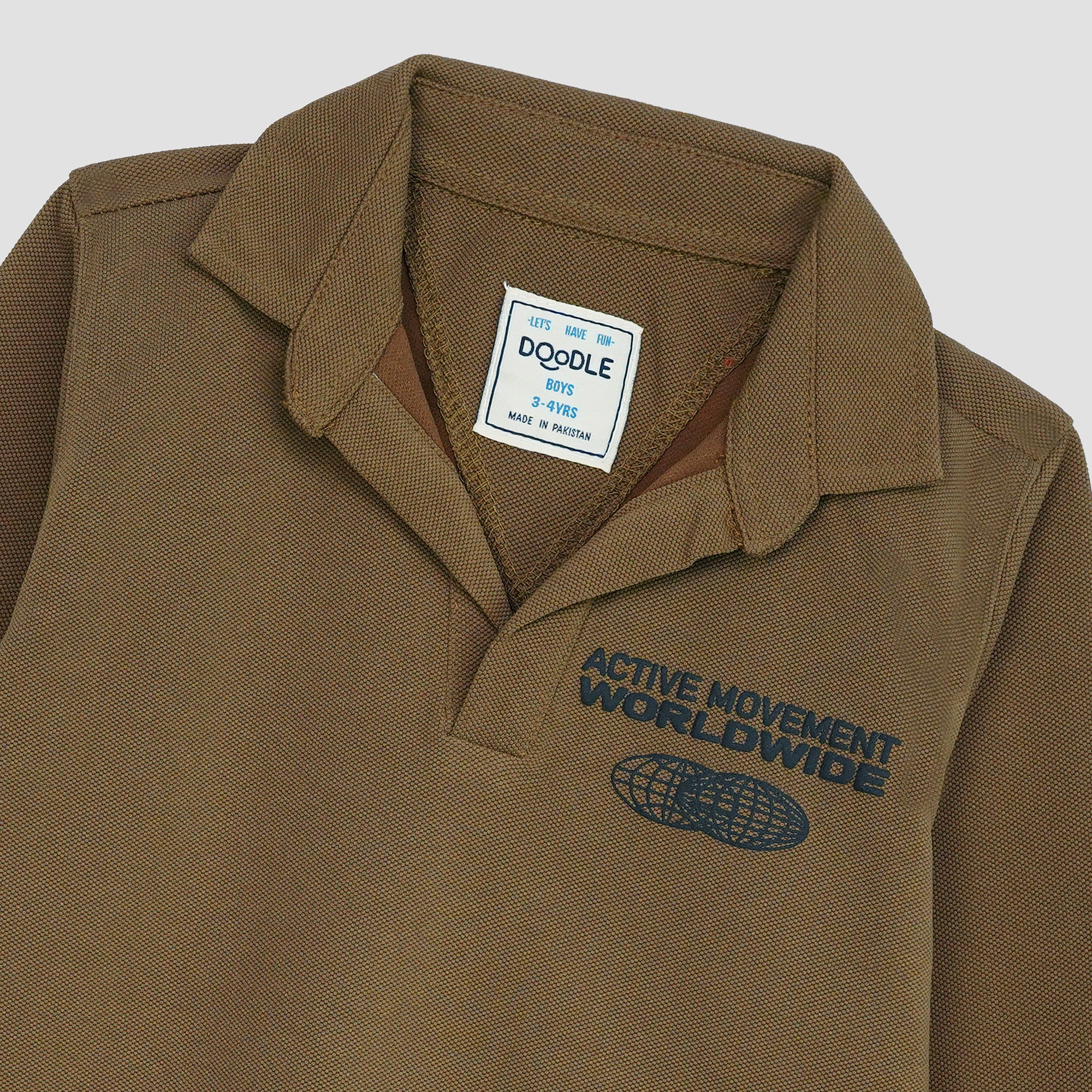 FULL SLEEVE PRINTED POLO SHIRT