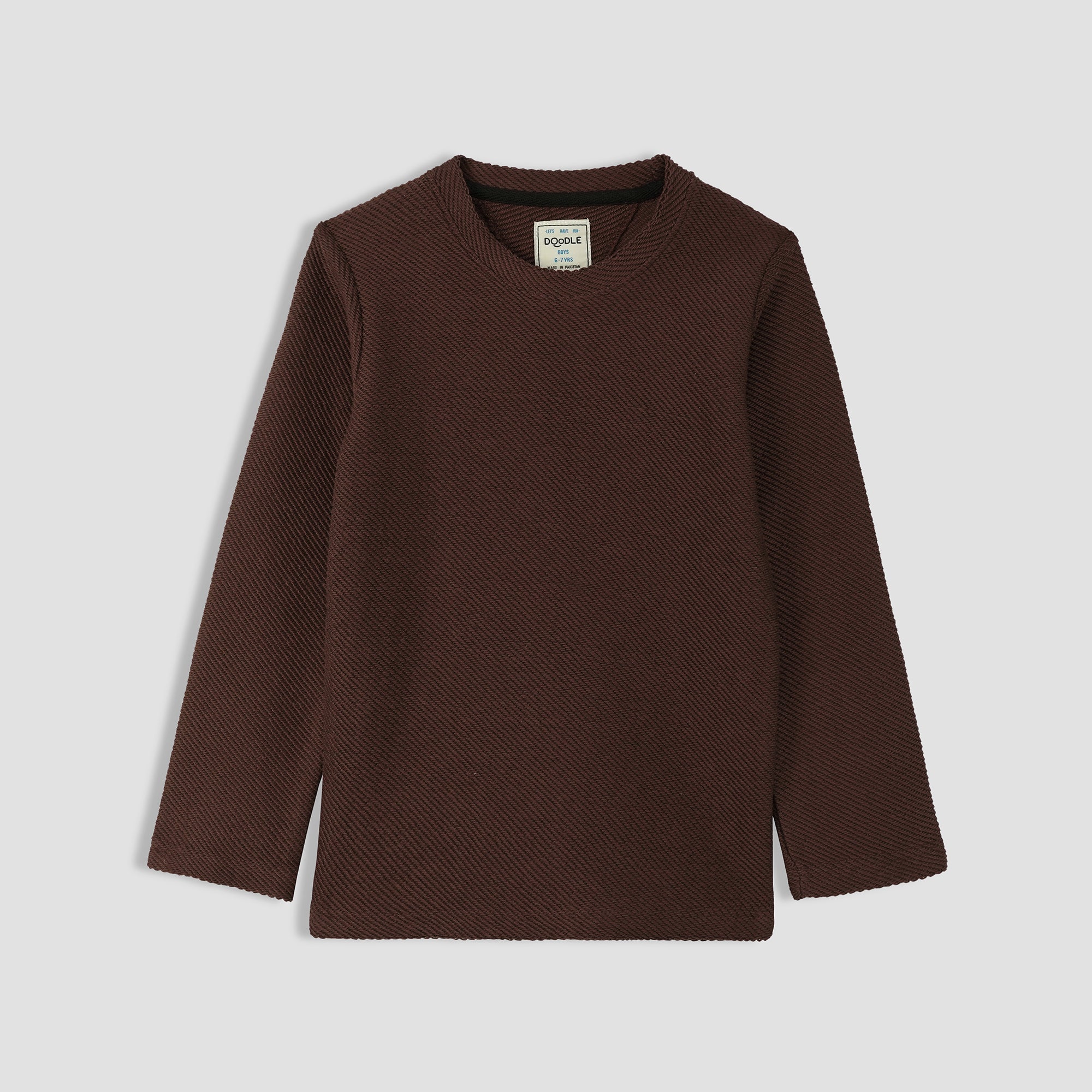 SELF TEXTURED SWEAT SHIRT