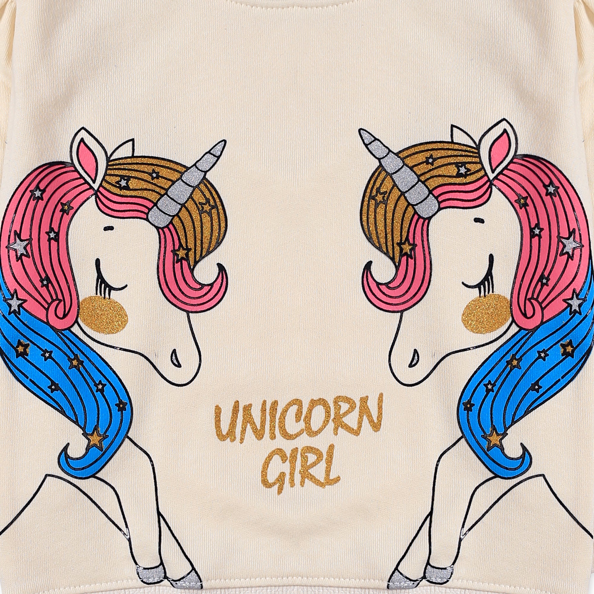 Oatmeal Unicorn Graphic Magical Sweatshirt