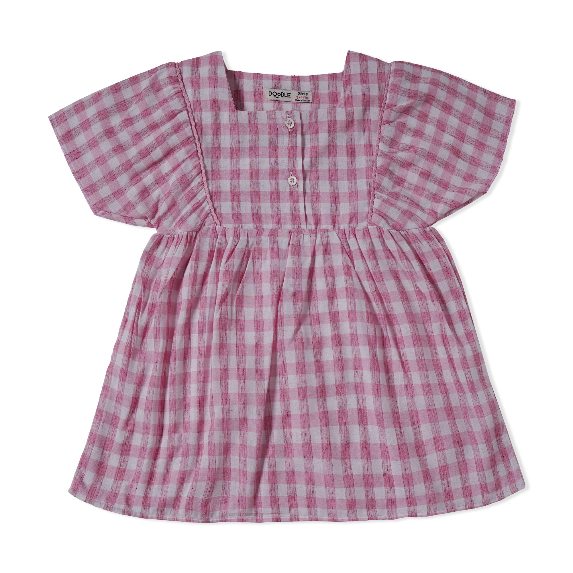 Pink Checkered Frock