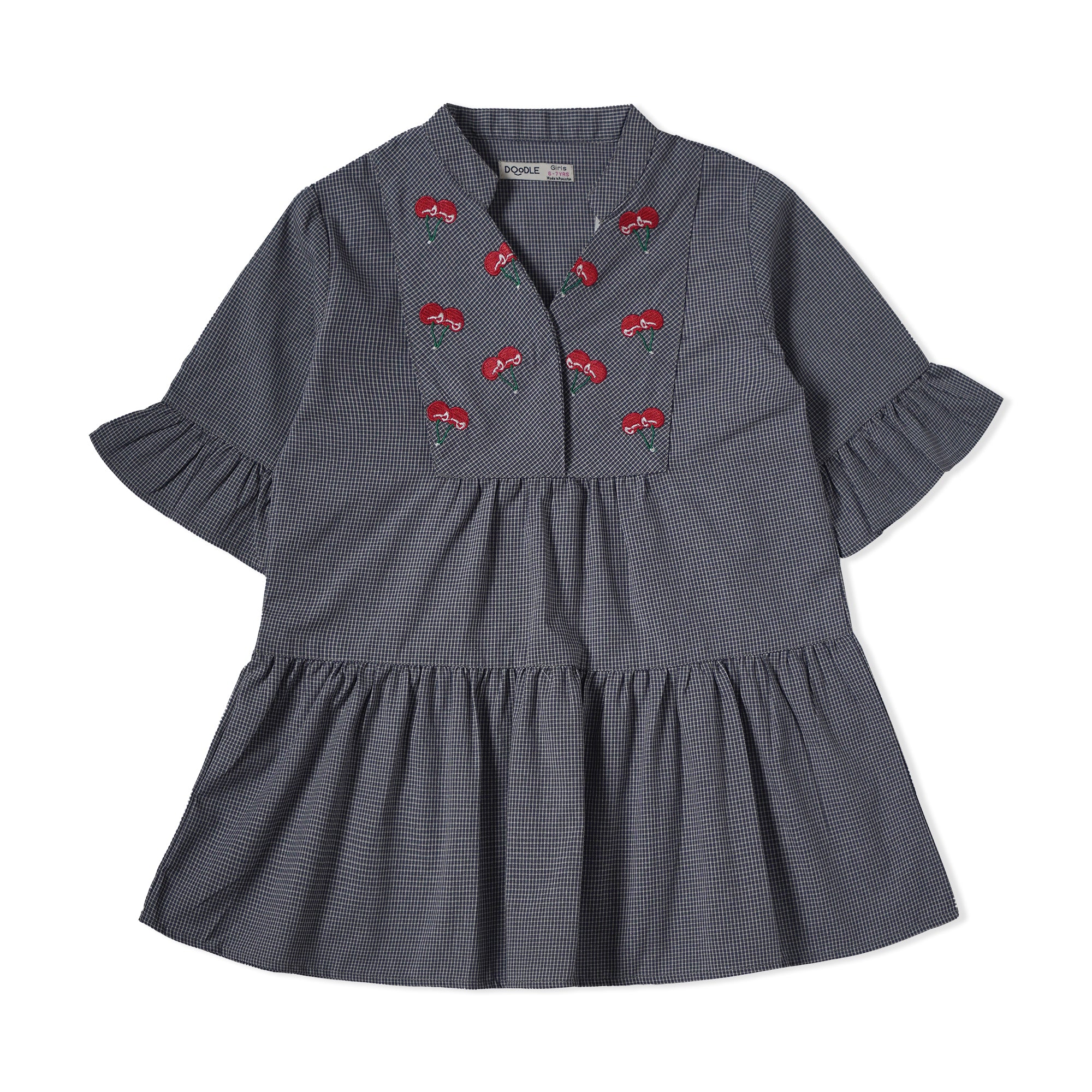Denim Embroidered Frock