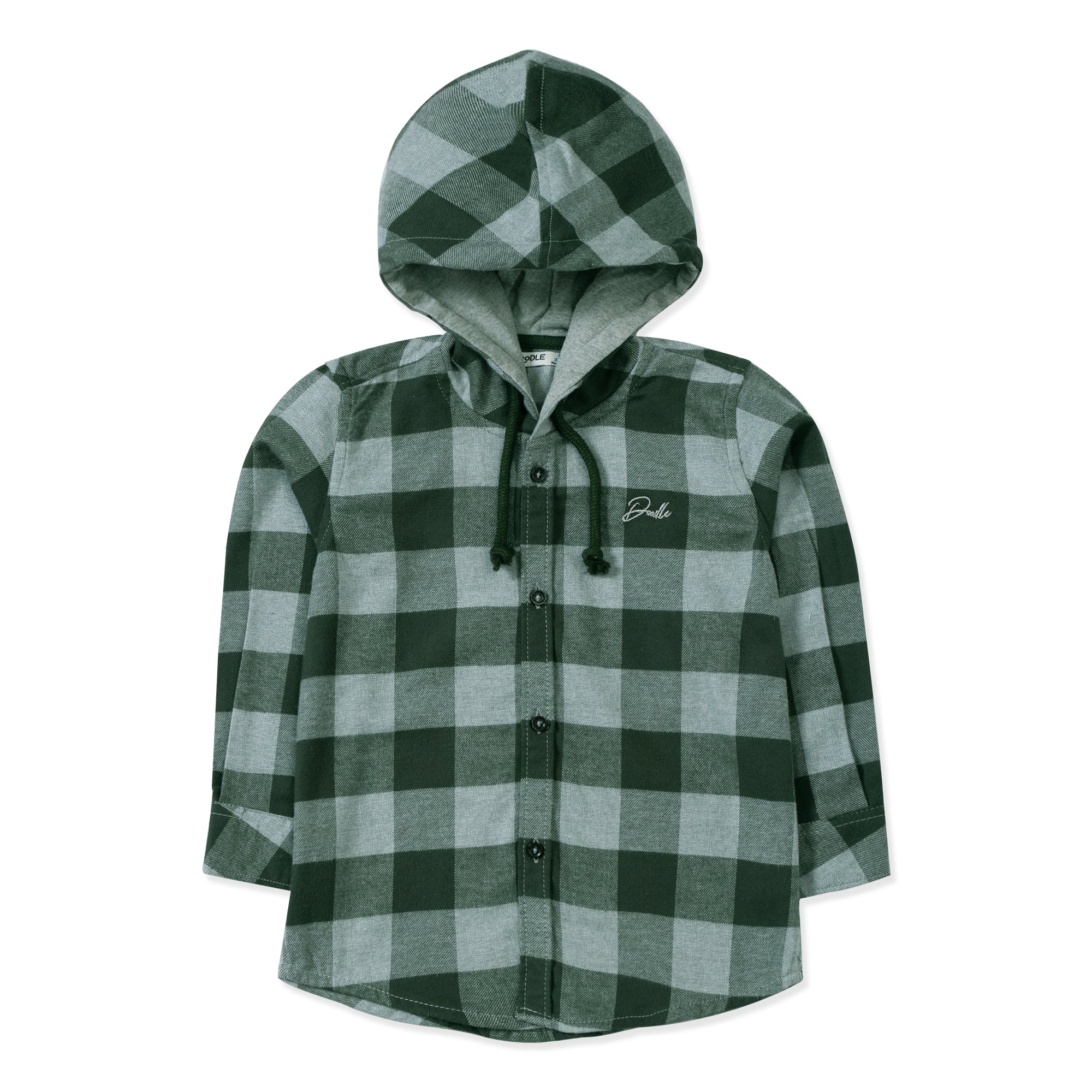 Boys Green Checkered Shirt