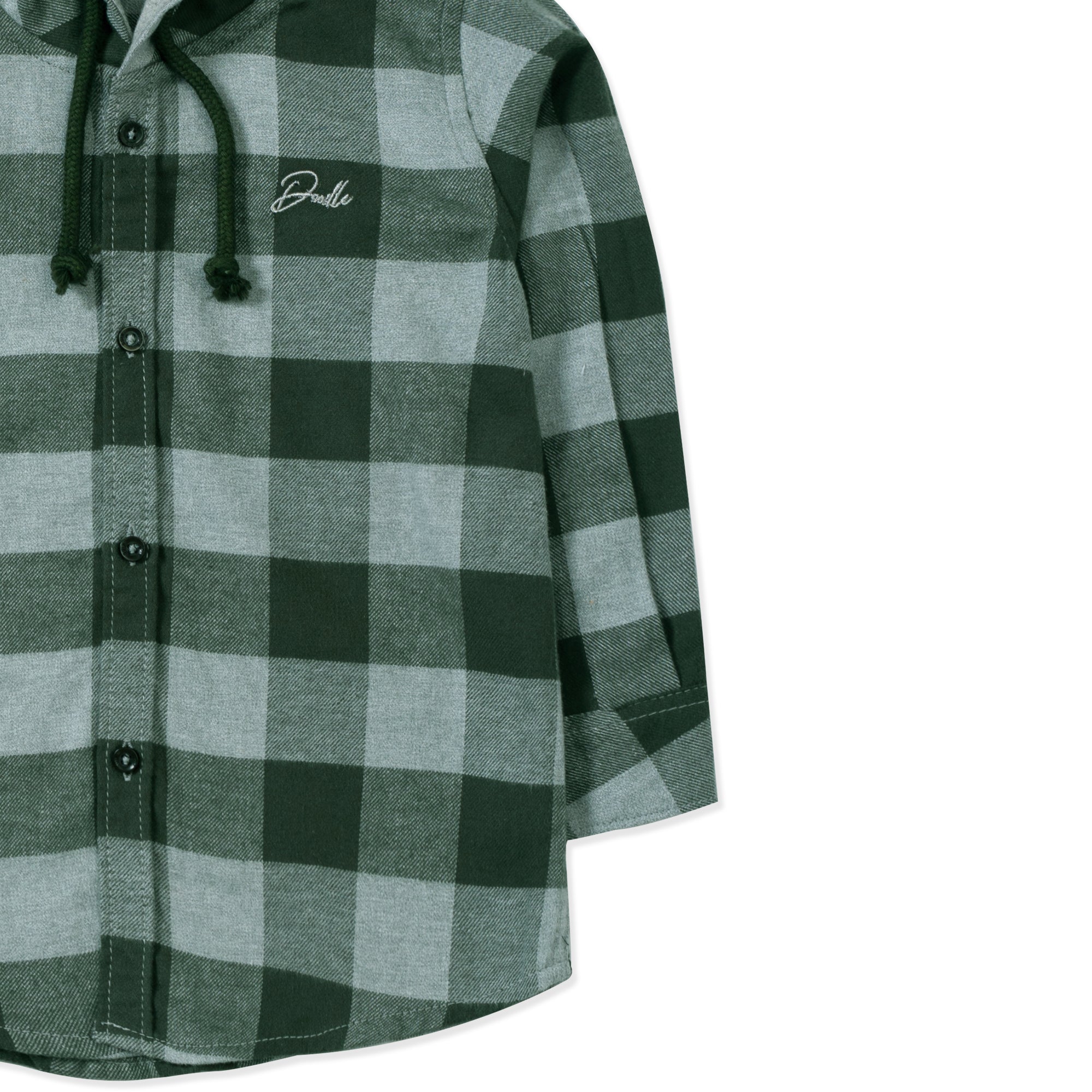 Boys Green Checkered Shirt