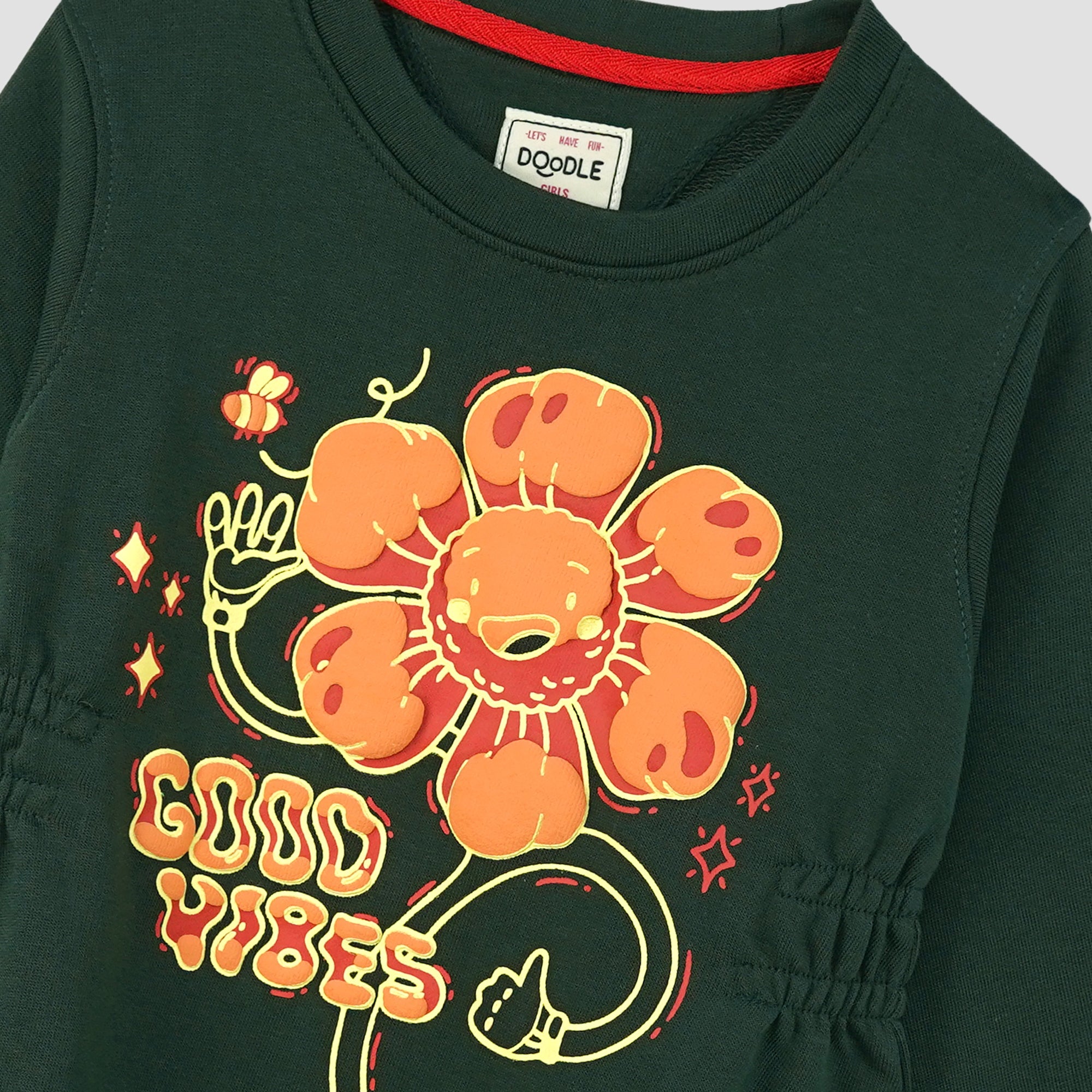 GOOD VIBE GRAPHIC LONG SWEAT SHIRT