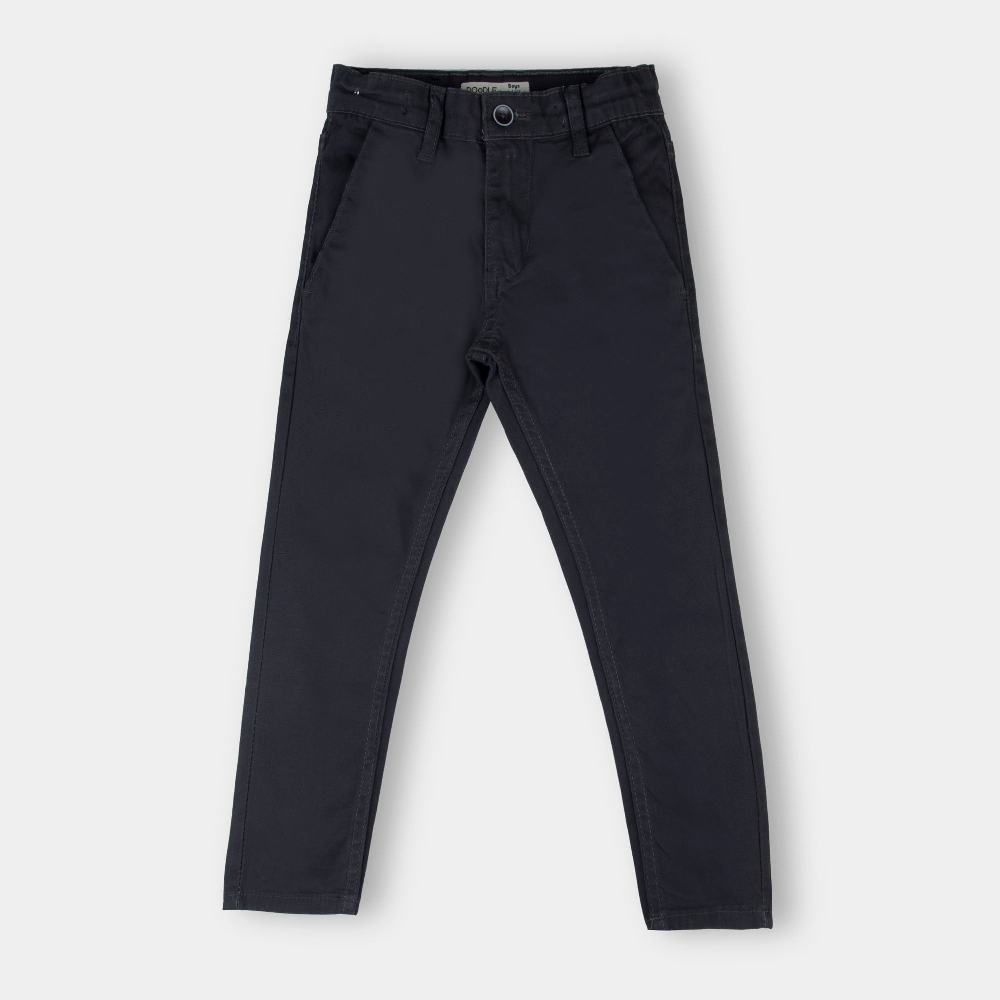 Boys Charcoal Chino Patch