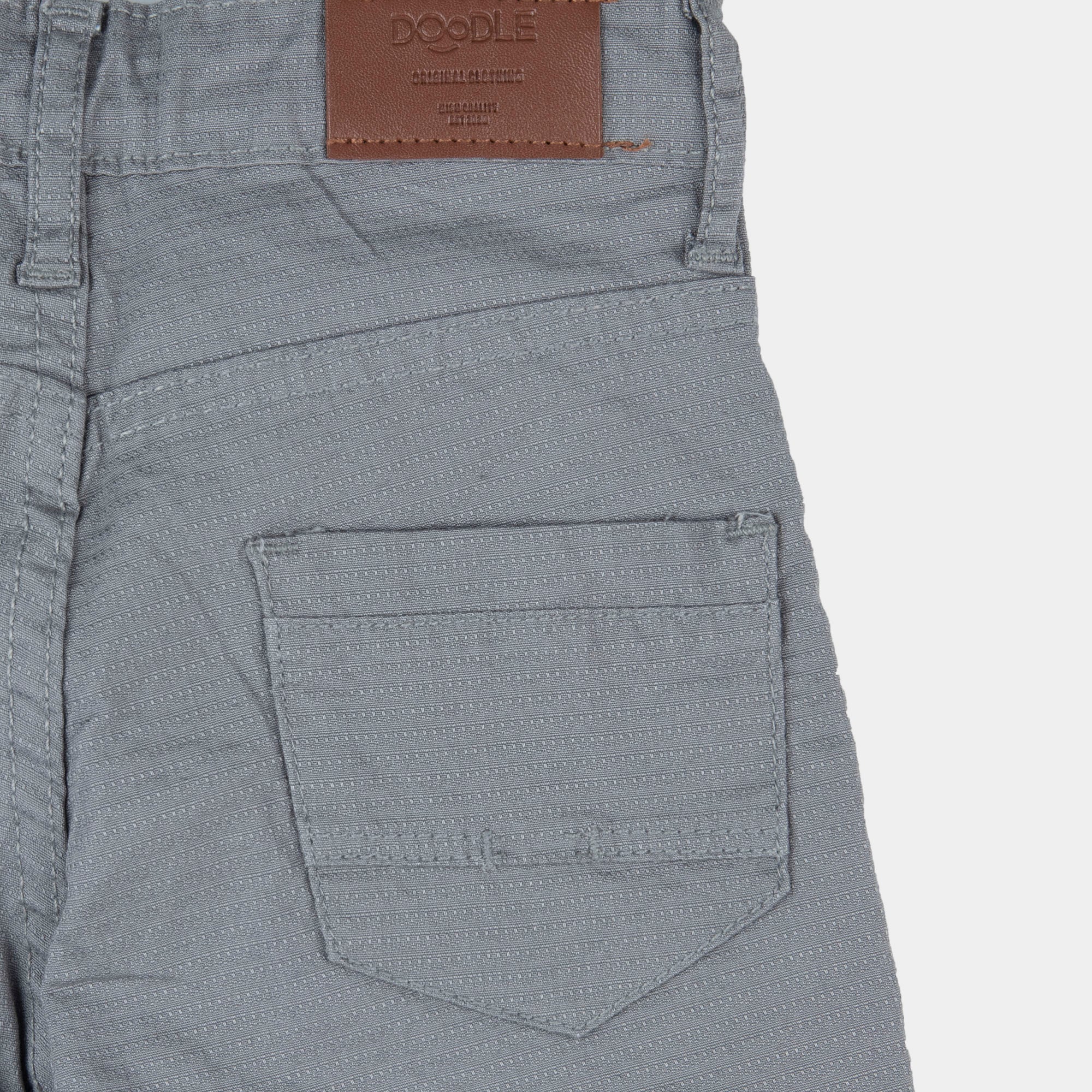 Boys Gray Chino Patch