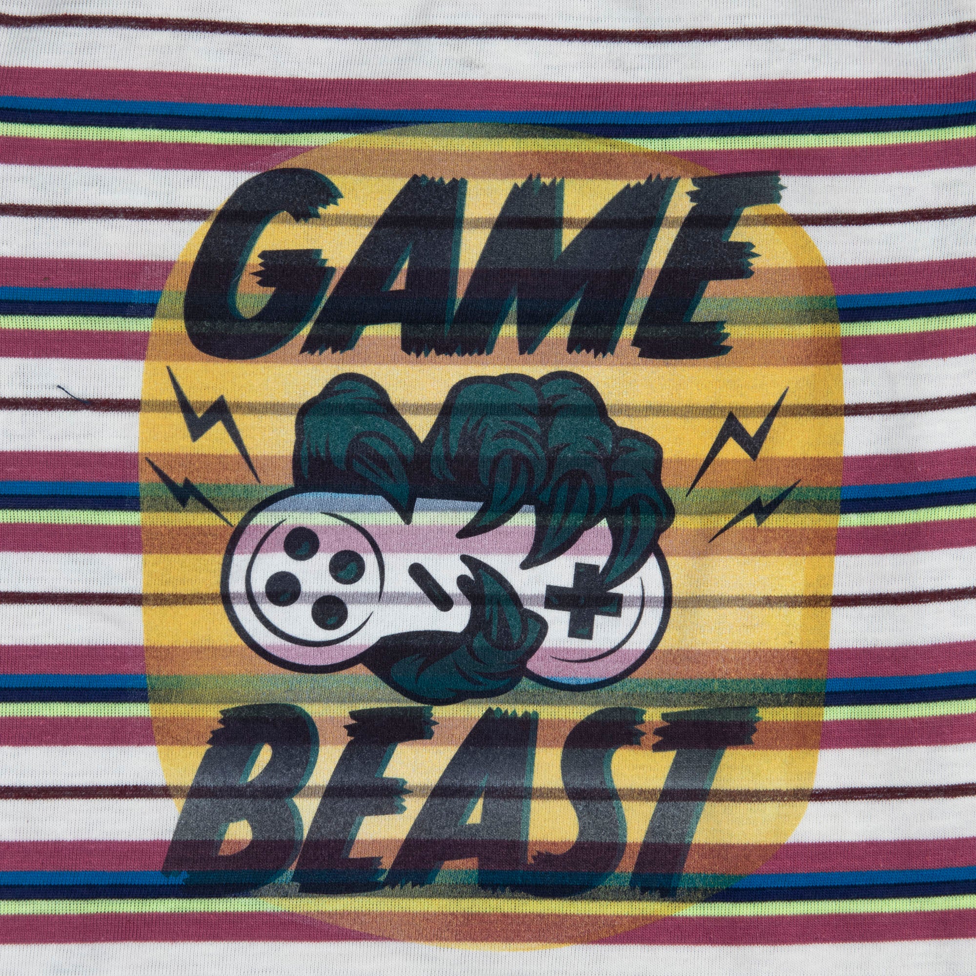 Boys Striper Jersy Game Beast Graphic Tee