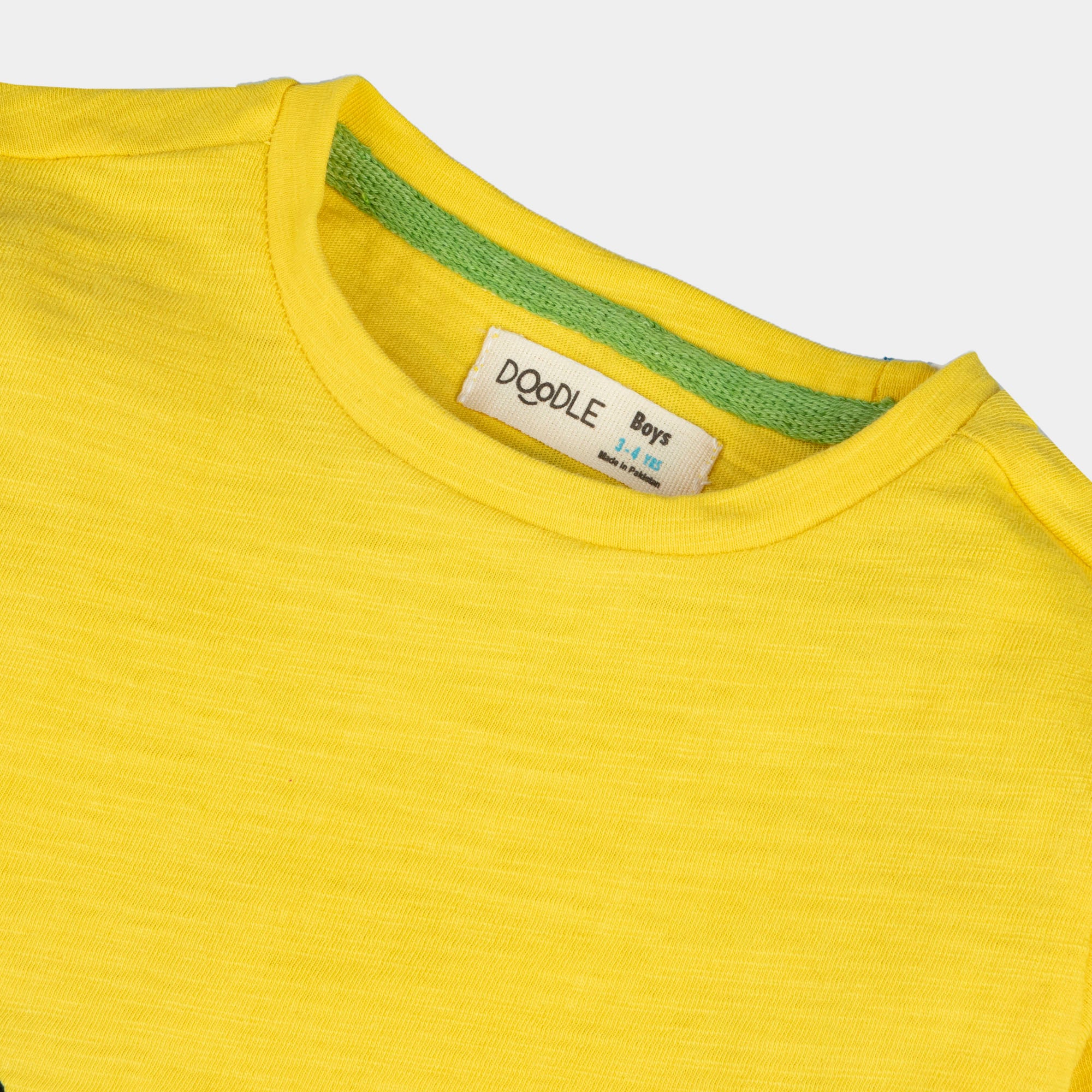 Boys Lime Yelow Parrot Graphic Tee