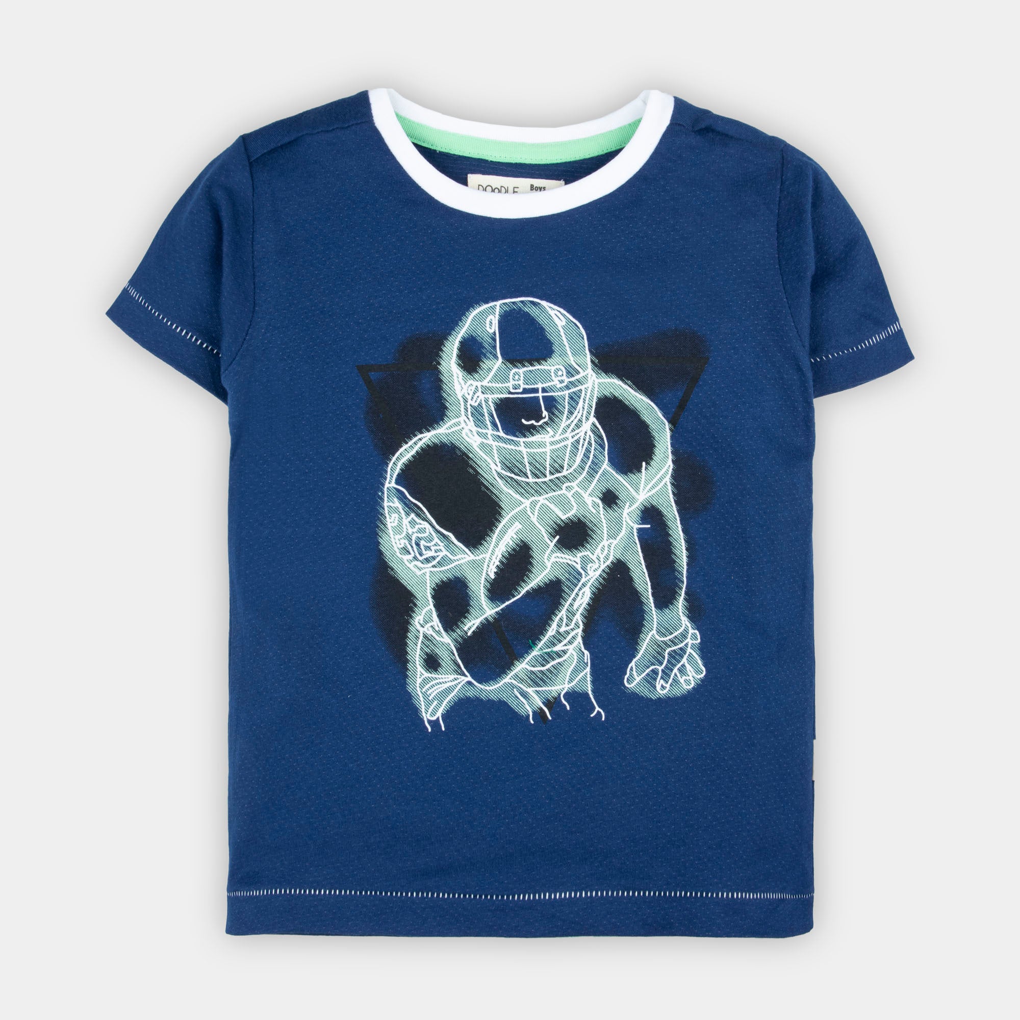 Navy Superhero Graphic T-Shirt