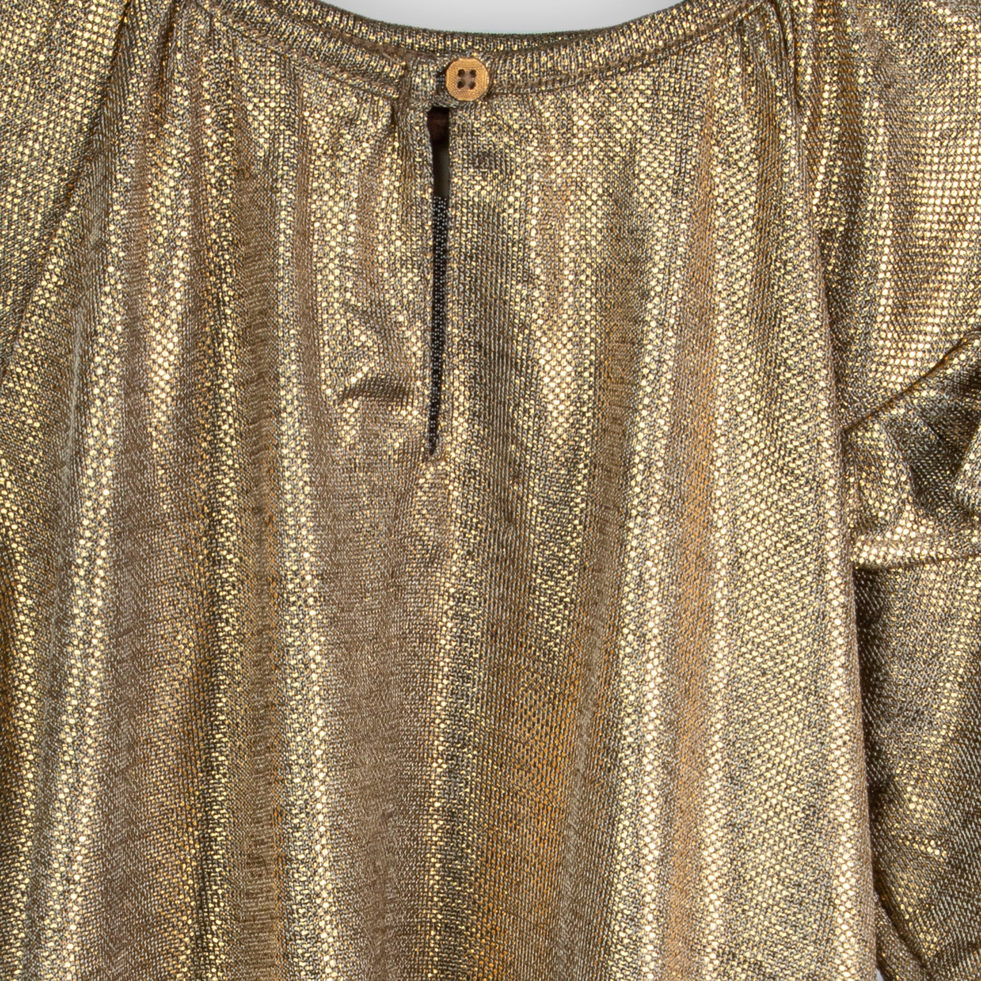Gold Sequin Bottom Pleated Frock