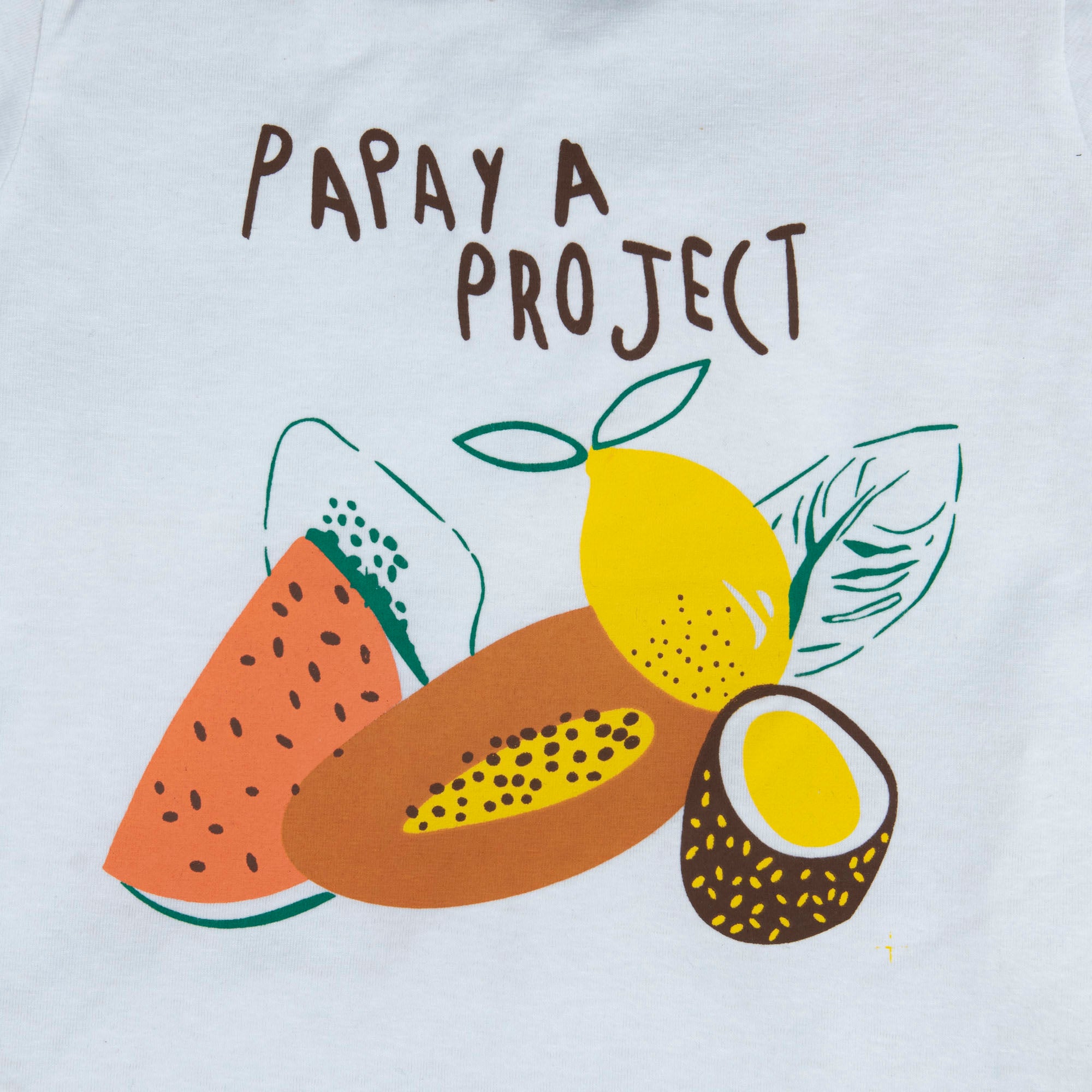 Papaya Printed Offwhite T-Shirt
