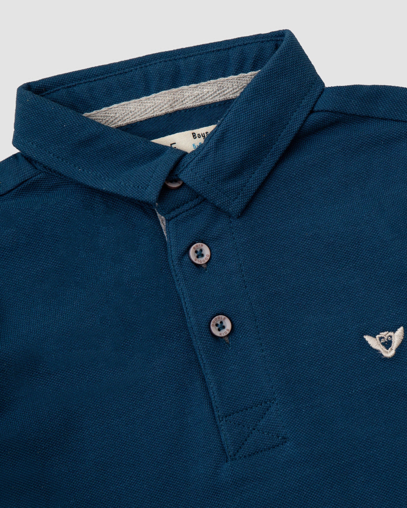 CONTRAST PLACKET POLO TEAL