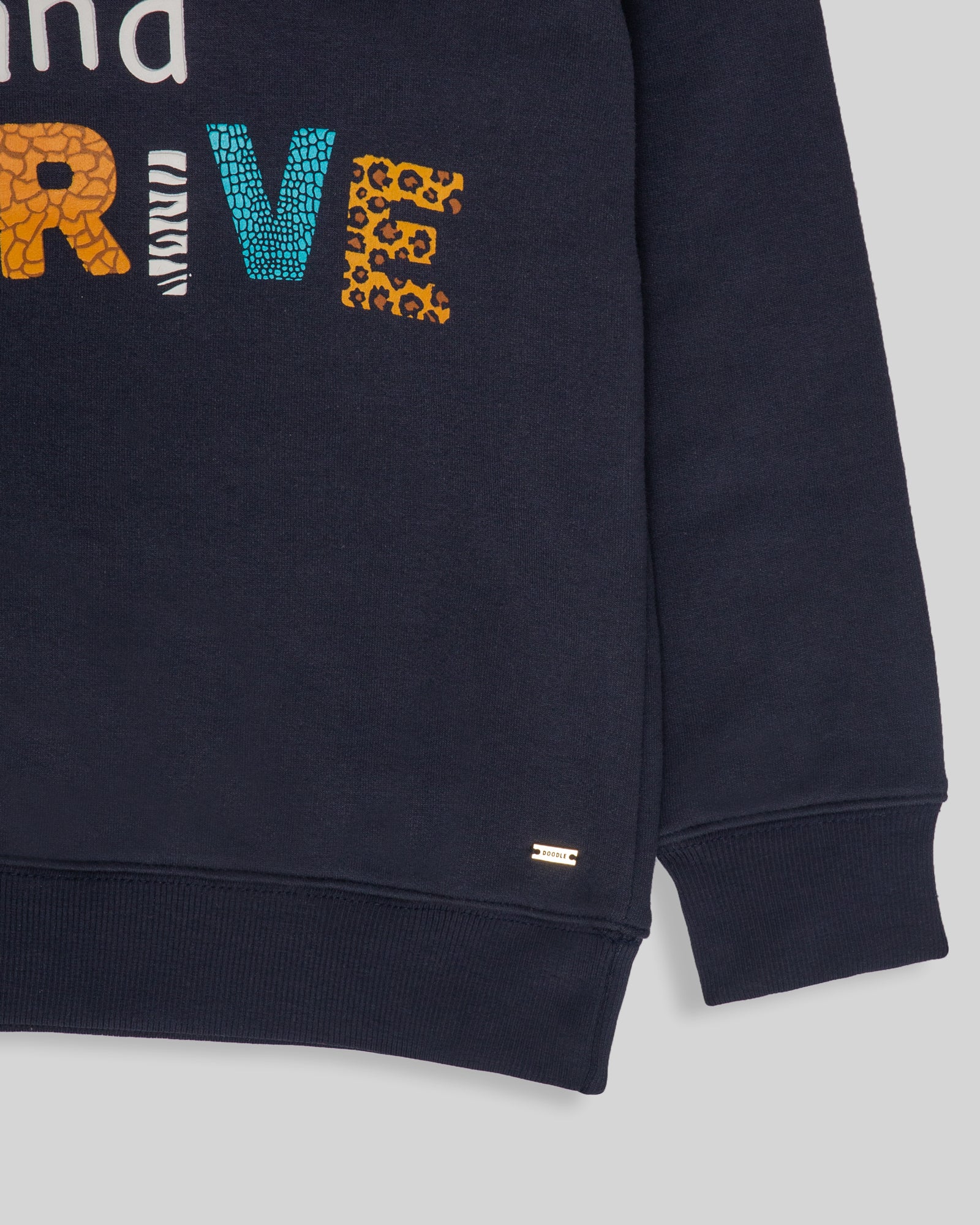 Grow And Thrive Graphic Sweat Shirt navy blue