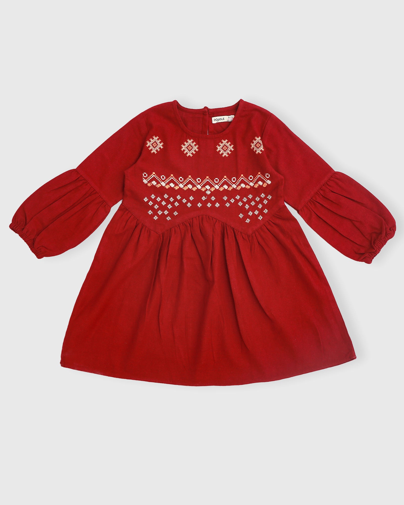 Red Embroidered Frock