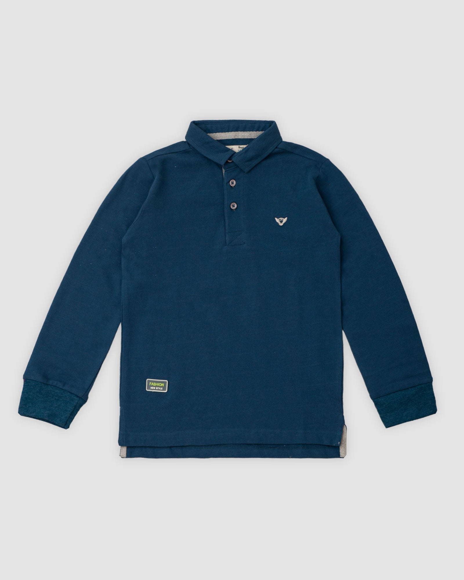 CONTRAST PLACKET POLO TEAL